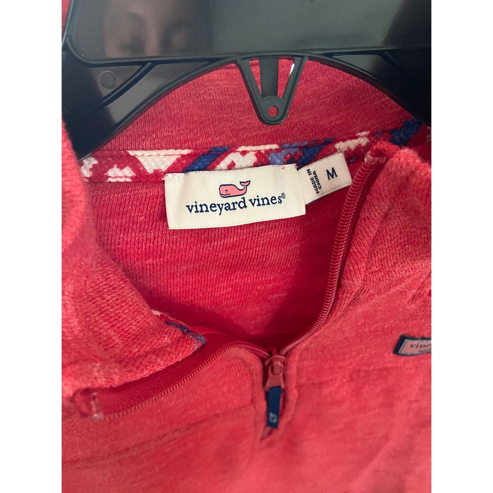 Vineyard vines whale isle shoulder shep 3/4 zip top, medium - Picture 4 of 4